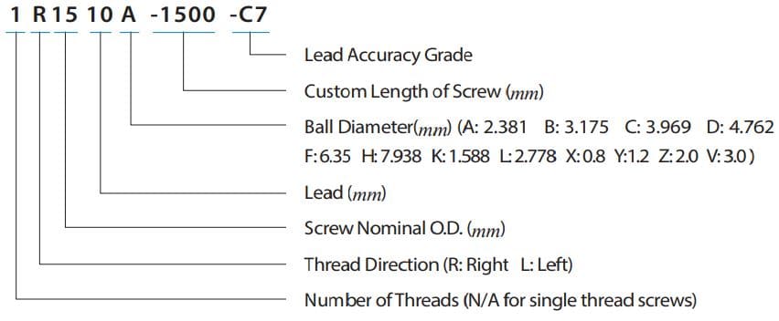 4R2520B-6000-C7 Ballscrew Shaft